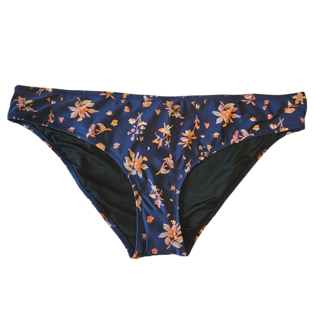 NEW! Madewell Second Wave Classic Bikini Bottom Floral Reef Navy XXLarge